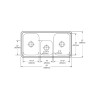 43" x 22" x 7" 20 Gauge Stainless Steel Triple Bowl Drop-in Kitchen Sink with 2 Faucet Holes in Brushed Satin