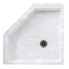 38.125-in D x 38.125-in W x 5.5-in H Solid Surface Shower Base in Ice
