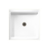 42.188-in D x 36.375-in W x 5.5-in H Solid Surface Shower Base in White