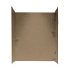 30-in D x 60-in W x 72-in H Solid Surface Bathtub Wall Kit in Barley