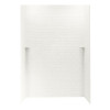36-in D x 62-in W x 96-in H Solid Surface Shower Wall Kit in Tahiti White