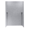 36-in D x 62-in W x 96-in H Solid Surface Shower Wall Kit in Gray Granite