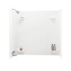 30-in D x 60-in W x 57-in H Veritek Bathtub Wall Kit in White