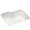 25-in D x 21.25-in W x 8.75-in H Solid Surface Undermount Single Bowl Kitchen Sink with 0-Hole in Tahiti Ivory