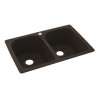 33-in D x 22-in W x 10.5-in H Solid Surface Dual Mount Double Bowl Kitchen Sink with 1-Hole in Canyon