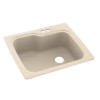 KS02522SB.051-2B 25-in D x 22-in W x 9.5-in H Solid Surface Dual Mount Single Bowl Kitchen Sink with 2-Hole in Tahiti Sand