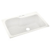 KS03322SB.059-2B 33-in D x 22-in W x 10.563-in H Solid Surface Dual Mount Single Bowl Kitchen Sink with 2-Hole in Tahiti Ivory