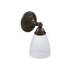 Creative Specialties YB2261ORB Single Light Bathroom Sconce with Frosted Shade in Oil Rubbed Bronze Creative Specialties YB2261ORB Single Light Bathroom Sconce with Frosted Shade in Oil Rubbed Bronze