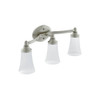 3 Light Bathroom Sconce with Frosted Shades in Brushed Nickel 3 Light Bathroom Sconce with Frosted Shades in Brushed Nickel