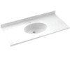 Swan CH1B2237-010 Solid Surface 37-in x 22-in Integral Single Sink Bathroom Vanity Top in White