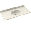 Swan CH1B2237-018 Solid Surface 37-in x 22-in Integral Single Sink Bathroom Vanity Top in Bisque