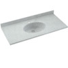 Swan CH1B2237-053 Solid Surface 37-in x 22-in Integral Single Sink Bathroom Vanity Top in Tahiti Gray