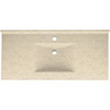 Composite 43-in x 22-in Integral Single Sink Bathroom Vanity Top in Tahiti Desert