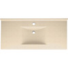 Composite 43-in x 22-in Integral Single Sink Bathroom Vanity Top in Tahiti Sand