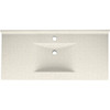 Composite 49-in x 22-in Integral Single Sink Bathroom Vanity Top in Tahiti Matrix