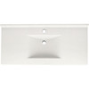 Composite 49-in x 22-in Integral Single Sink Bathroom Vanity Top in Tahiti Ivory