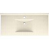 Composite 49-in x 22-in Integral Single Sink Bathroom Vanity Top in Pebble