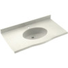 EV1B2261-018 Solid Surface 61-in x 22-in Integral Single Sink Bathroom Vanity Top in Bisque