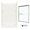 SQP3448018-M46570BC 72.5-in x 48-in x 34-in 5-Piece Alcove Shower Kit in Bisque