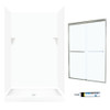 Swan SSP3248010-M46570NC 72-in x 48-in x 32-in 5-Piece Alcove Shower Kit in White