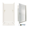stone 72-in x 36-in x 36-in 5-Piece Alcove Shower Kit in Bisque