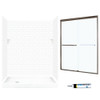 Swan STP326L010-M58570BC 72.5-in x 60-in x 32-in 5-Piece Alcove Shower Kit in White