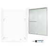 stone 72.5-in x 60-in x 32-in 5-Piece Alcove Shower Kit in White