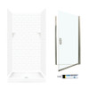 Swan STP3636010-M34570NC 72.5-in x 36-in x 36-in 5-Piece Alcove Shower Kit in White