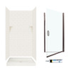 Swan STP3636018-M34570BC 72.5-in x 36-in x 36-in 5-Piece Alcove Shower Kit in Bisque