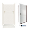 Swan STP3636018-M34570BR 72.5-in x 36-in x 36-in 5-Piece Alcove Shower Kit in Bisque