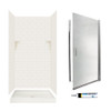 Swan STP3636018-M34570CR 72.5-in x 36-in x 36-in 5-Piece Alcove Shower Kit in Bisque