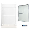 Veritek 73.25-in x 48-in x 34-in 3-Piece Alcove Shower Kit in White