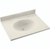 Solid Surface 25-in x 19-in Integral Single Sink Bathroom Vanity Top in Tahiti Matrix