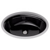 18-3/4-in Undermount Bathroom Sink with Overflow in Ebony