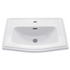 25-in Drop In Bathroom Sink with Single Faucet Hole Drilled and Overflow in Cotton 25-in Drop In Bathroom Sink with Single Faucet Hole Drilled and Overflow in Cotton