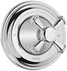 Three-Way Diverter Trim with Cross Handle in Brushed Nickel