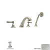 Roman Tub Faucet and Single Function Hand Shower in Satin Nickel