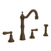 Widespread Kitchen Faucet in English Bronze