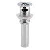 Grid Strainer Drain Assembly with Overflow Hole in Polished Chrome