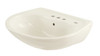 Toto LT241.4G#11 22-7/8-in Wall Mounted Bathroom Sink with 3 Faucet Holes Drilled, Overflow and SanaGloss Ceramic Glaze in Colonial White