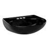 Toto Supreme LT241.4#51 22-7/8-in Wall Mounted Bathroom Sink with 3 Faucet Holes Drilled and Overflow in Ebony