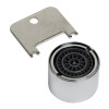 Pressure Compensating Vandal-Resistant Non-Aerated 1.5 GPM Laminar Flow Outlet with 55/64-in Female Threads and Key in Chrome