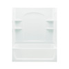 74-in x 32-in x 60-in Vikrell Wall and Floor 4-Piece Alcove Shower Kit with Bathtub in White 74-in x 32-in x 60-in Vikrell Wall and Floor 4-Piece Alcove Shower Kit with Bathtub in White