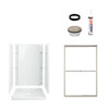 77-in x 36-in x 48-in Vikrell Wall and Floor 5-Piece Alcove Shower Kit in Nickel with Clear Glass 77-in x 36-in x 48-in Vikrell Wall and Floor 5-Piece Alcove Shower Kit in Nickel with Clear Glass