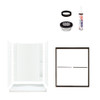 77-in x 36-in x 60-in Vikrell Wall and Floor 5-Piece Alcove Shower Kit in Deep Bronze with Clear Glass 77-in x 36-in x 60-in Vikrell Wall and Floor 5-Piece Alcove Shower Kit in Deep Bronze with Clear Glass