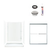 77-in x 36-in x 60-in Vikrell Wall and Floor 5-Piece Alcove Shower Kit in Silver with Clear Glass 77-in x 36-in x 60-in Vikrell Wall and Floor 5-Piece Alcove Shower Kit in Silver with Clear Glass
