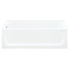 18-in x 32.125-in x 60.25-in Vikrell Rectangular Skirted Bathtub with Left-Hand Drain in White 18-in x 32.125-in x 60.25-in Vikrell Rectangular Skirted Bathtub with Left-Hand Drain in White