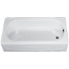 60-in x 30-in Enameled Steel Bathtub with Right Hand Outlet and Integral Apron
