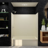 60-in x 32-in x 60-in Solid Surface Tub Wall Surround in Biscuit