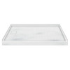 60 x 30 Solid Surface Shower Base Left Drain in Storm